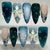 Dekorative Press-On Nagelkunst mit Blümchen-Elementen Brehn