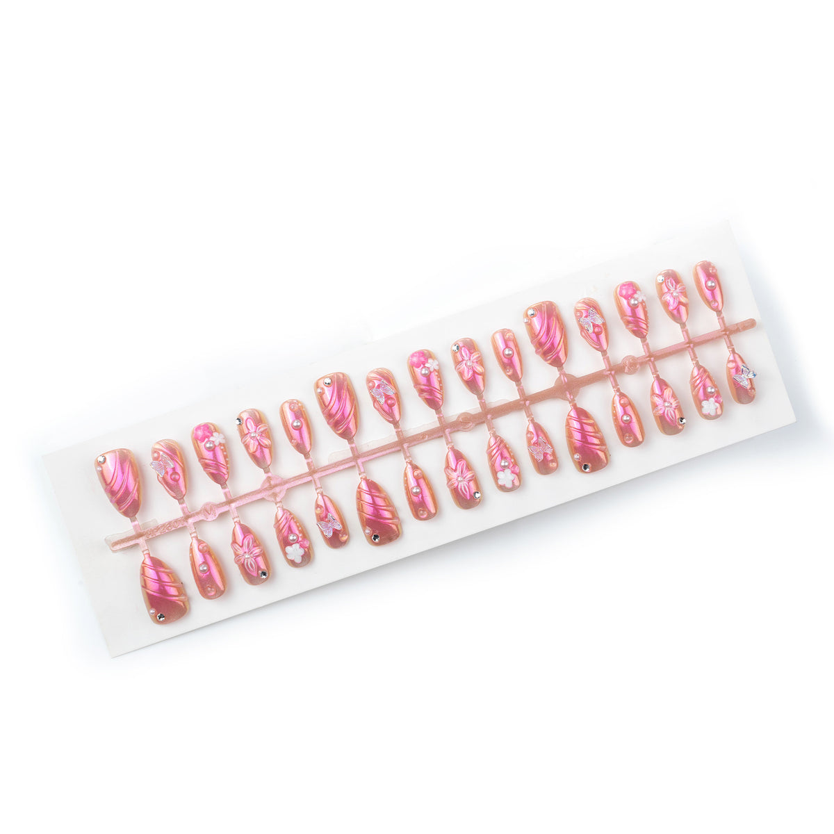 Blumenverzierte Press-On Nail Art Set Brehn 1790636707