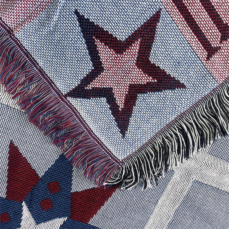 Patriotische Woven Tapestry Throw Decke