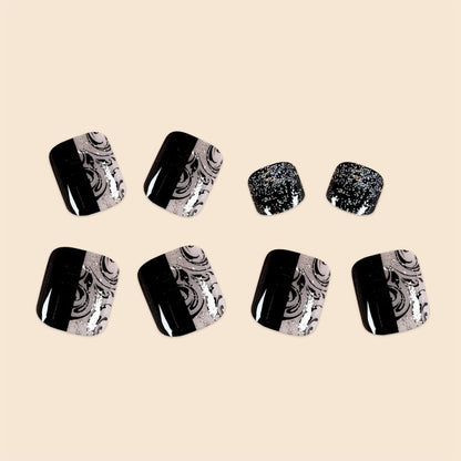 Elegante dekorative Nagelkunstverlängerungen