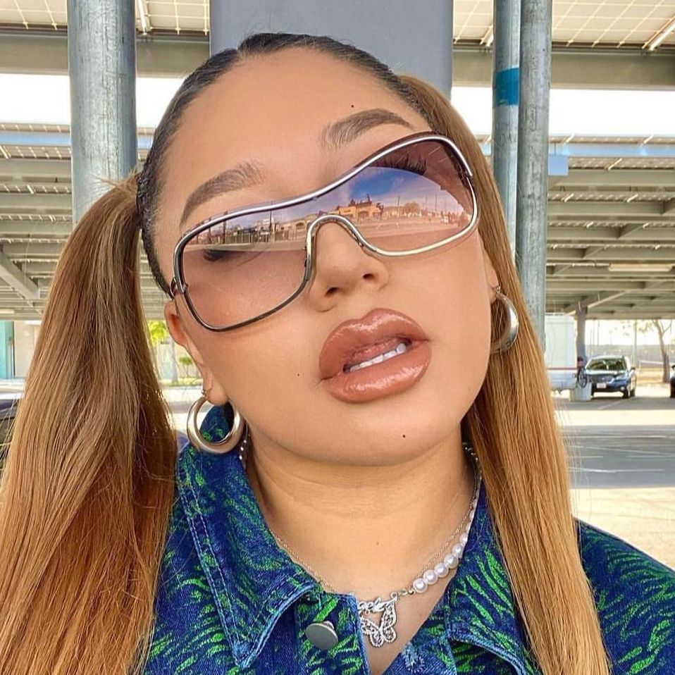 Damen große runde Sonnenbrille mit elegantem Metallrahmen Brehn