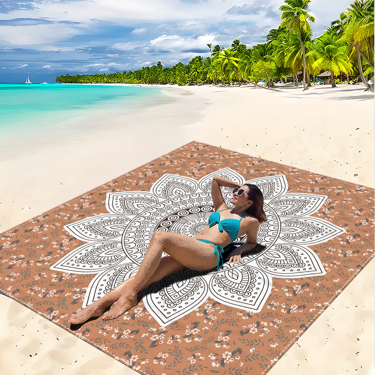 Mandala Design Strandmatte Brehn