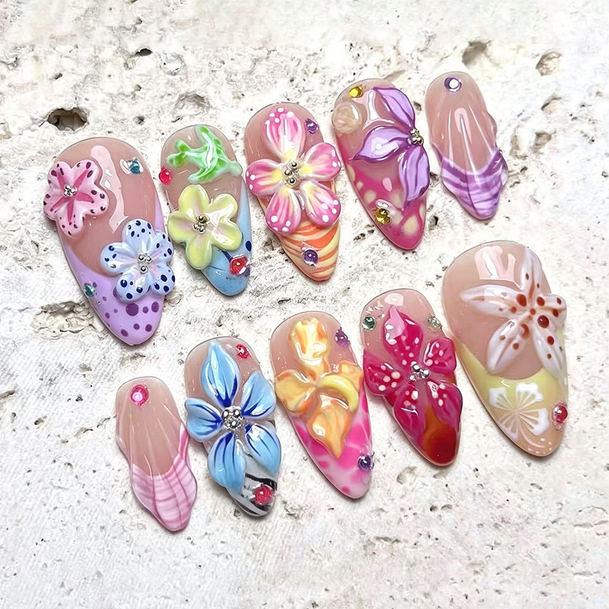 Luxus Nagelkunst-Set mit galaktischen Motiven Brehn