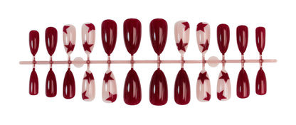 Kunstnagelset mit glitzernden Sternen und eleganten Akzenten Brehn
