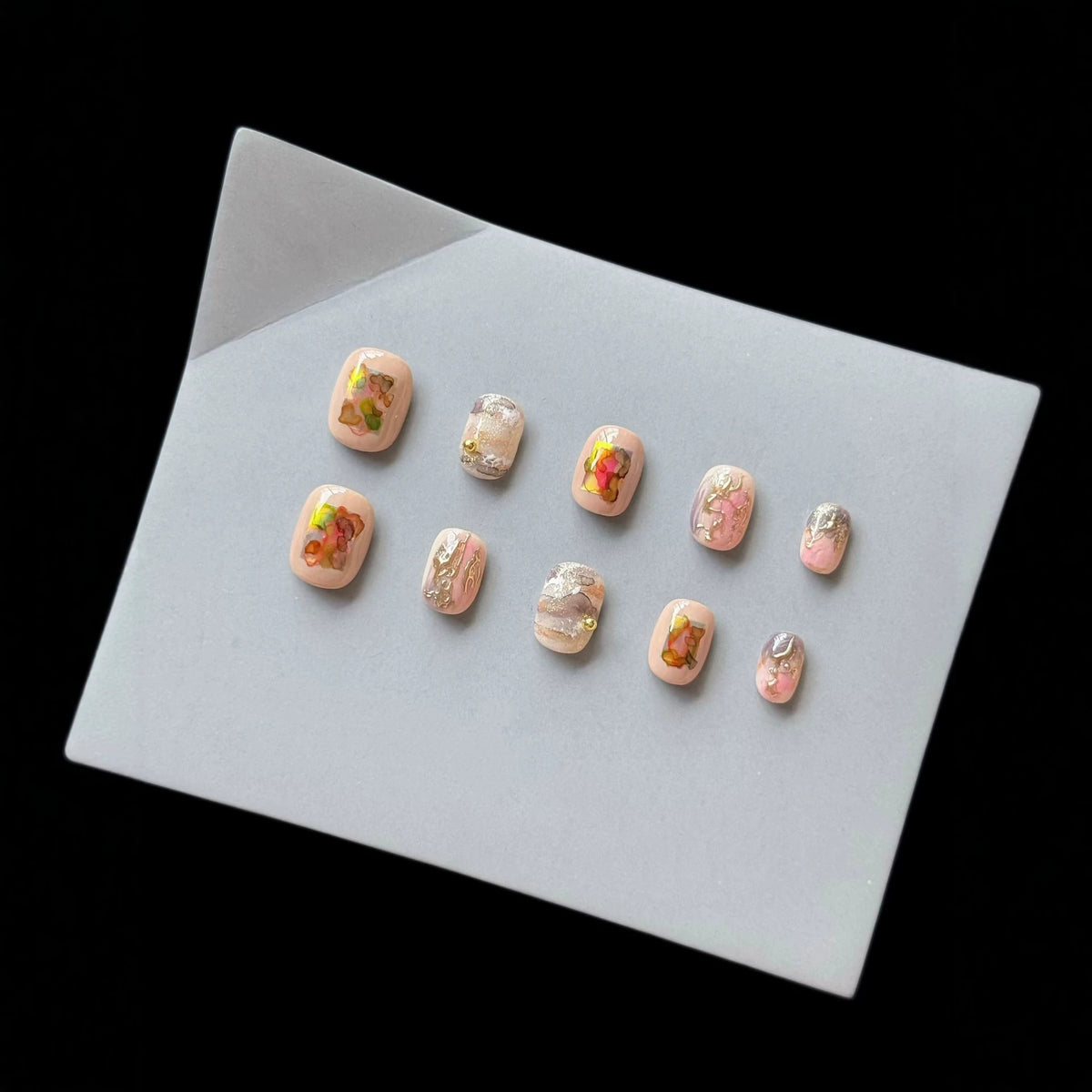 Künstlerisches Floral Design Press-On Nagelset  1791774497