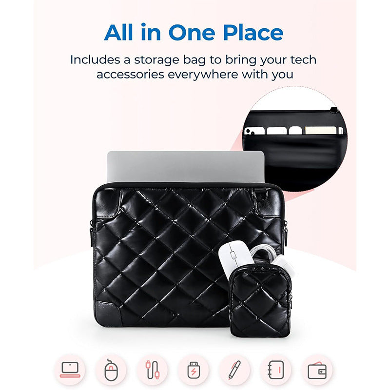 Gepolsterte Laptop-Tasche mit Abnehmbarem Schultergurt Brehn