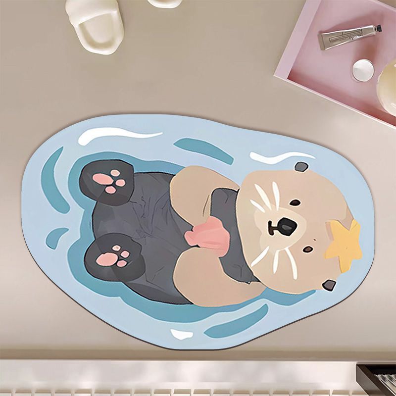 Süße Cartoon-Otter-Themen-Badmatte Brehn