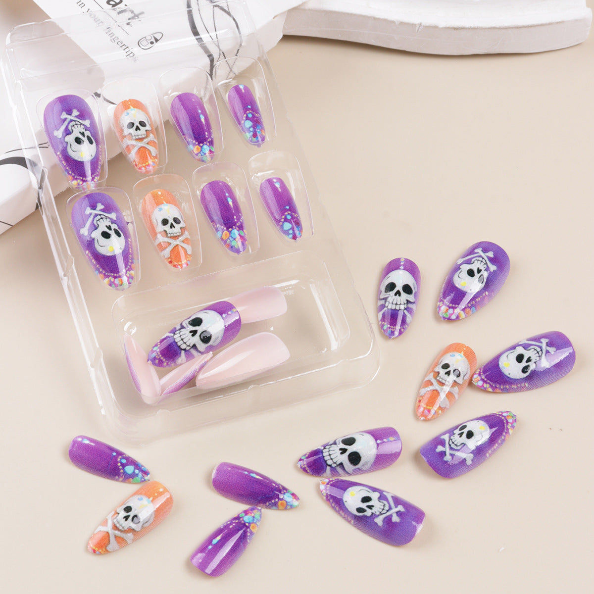 Halloween-Themen Schädel Nagelkunst Set Brehn