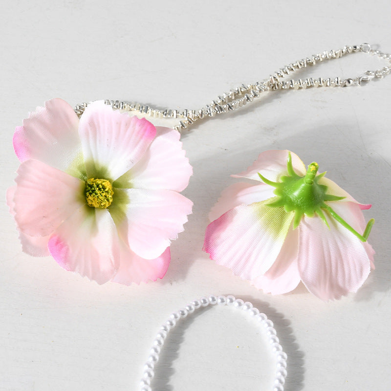 Elegante Blumige Haarklammer Set