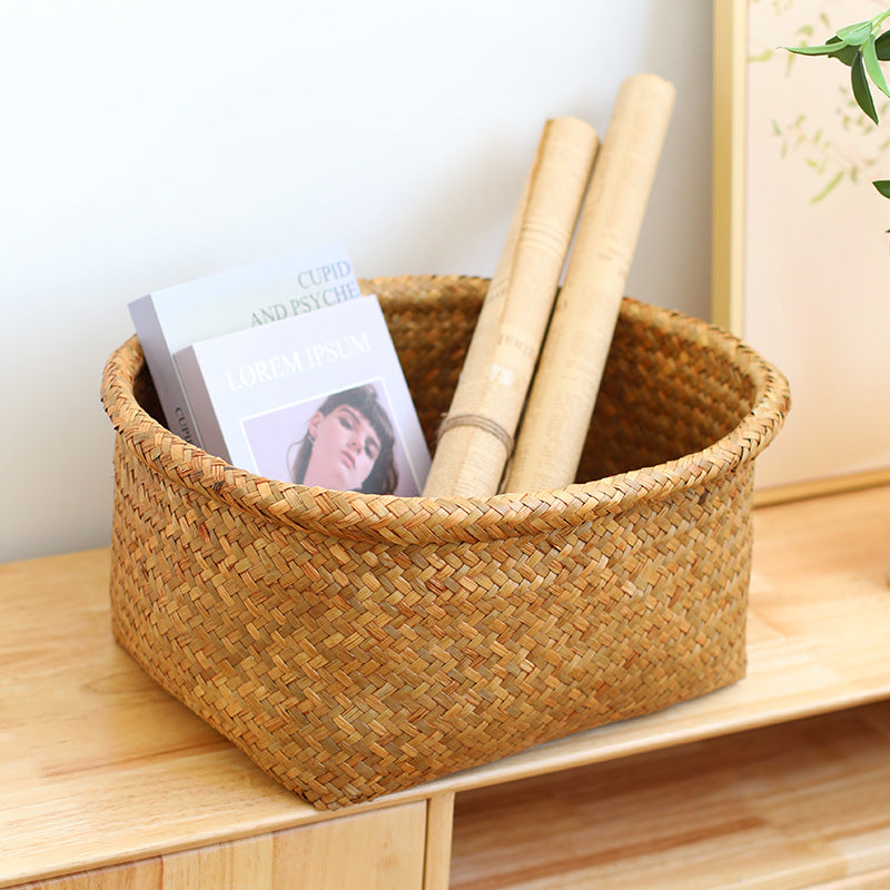 Unisex Naturfaser Aufbewahrungskorb mit breitem Rand Brehn