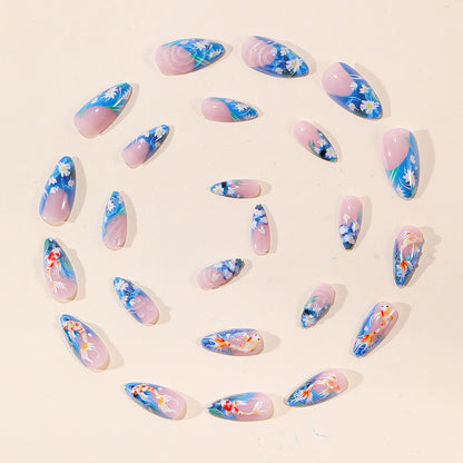 3D Koi Fisch Kunst Stiletto Nagelverlängerungen Brehn
