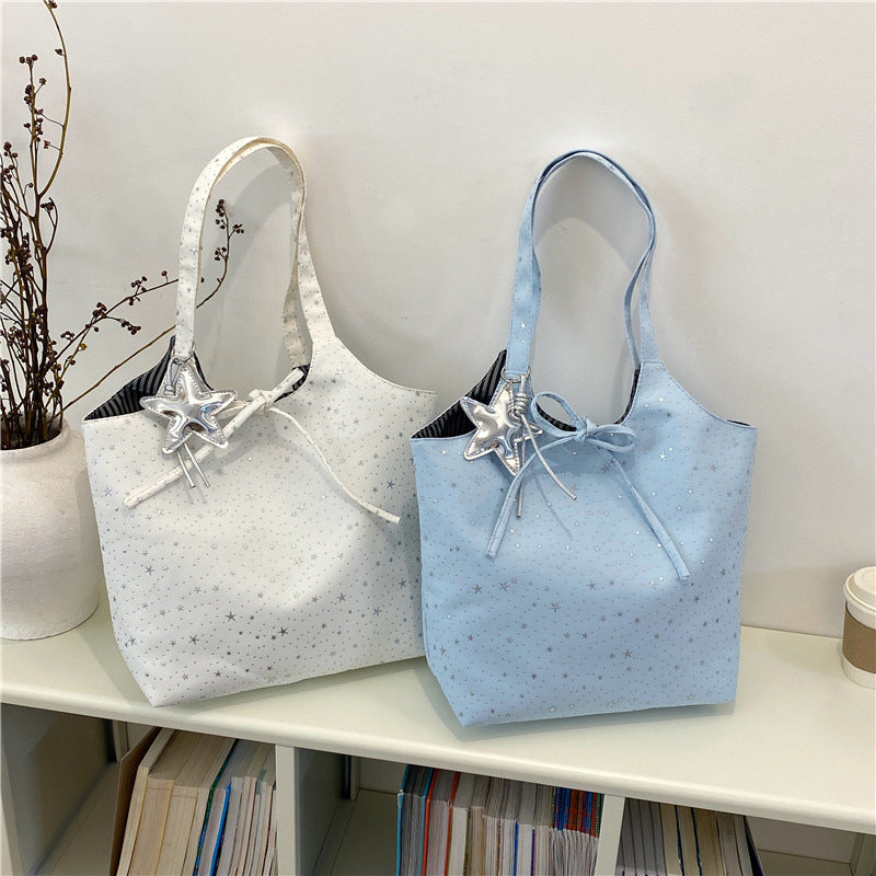 Stilvolle Sternen-Print Tote Handtasche