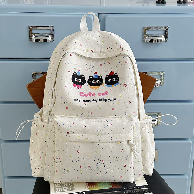 Süßer katzenbasierten Multi-Taschen-Schulranzen