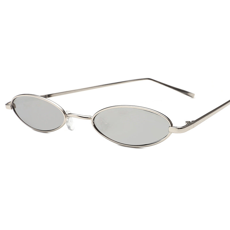 Damen elegante Sonnenbrille im ovalen Metallrahmen Brehn