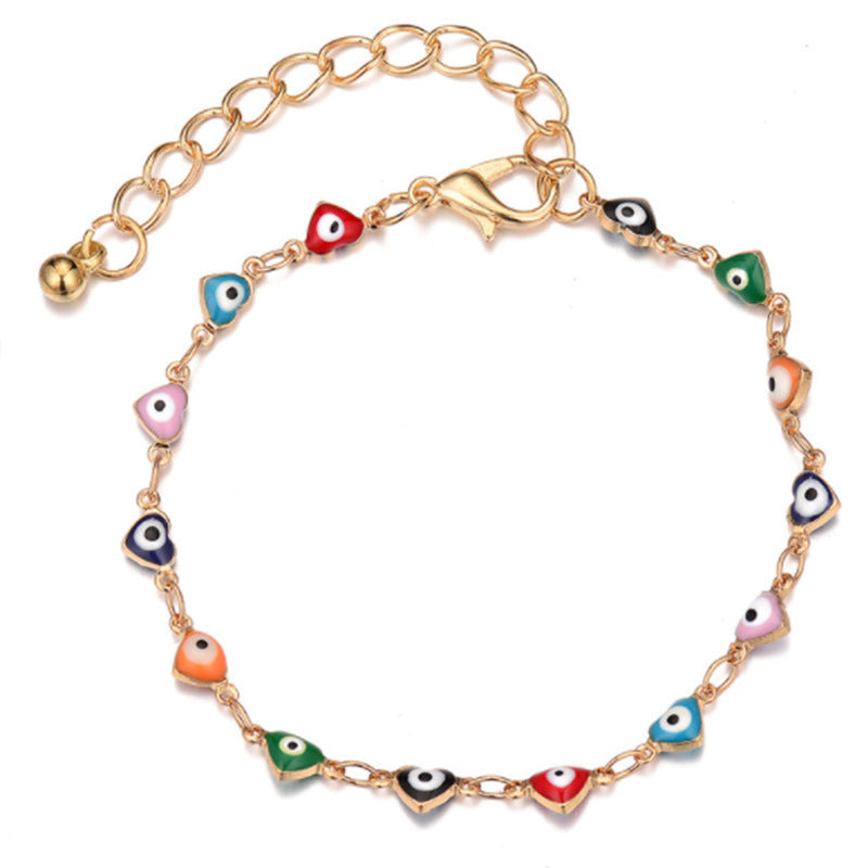 Farbige Böse-Augen-Charms-Anklet Brehn