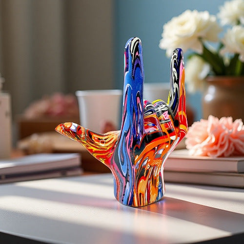 Bunte Hand-Skulptur Brehn