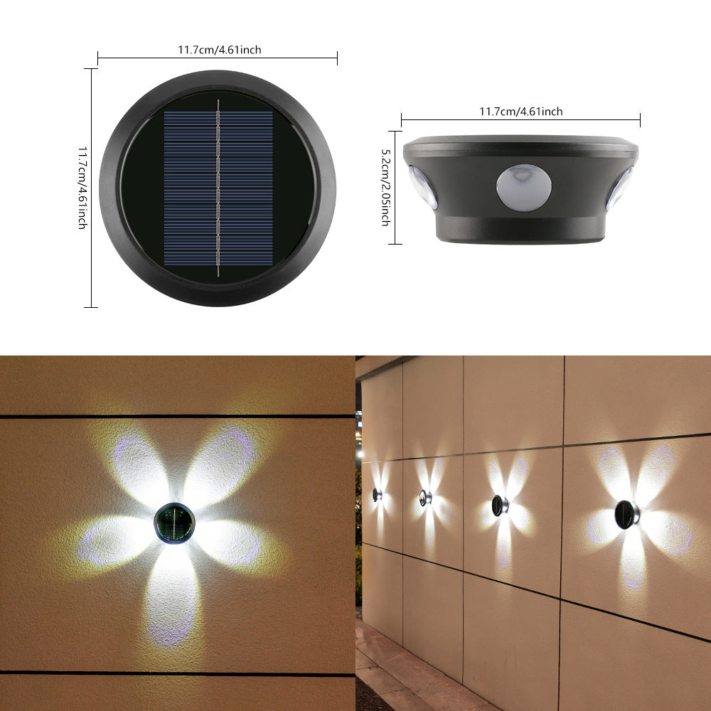 Outdoor Solar Wandlicht Multi-Beam LED Dekorative Akzent Brehn
