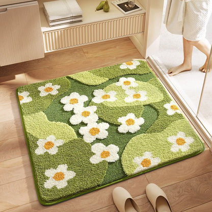 Dekorativer Floral Muster Badteppich