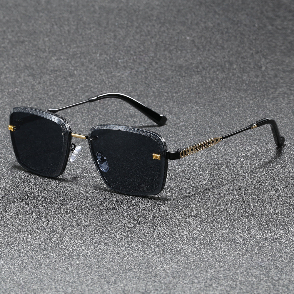 Damen Modische quadratische Sonnenbrille mit luxuriösen Details Brehn