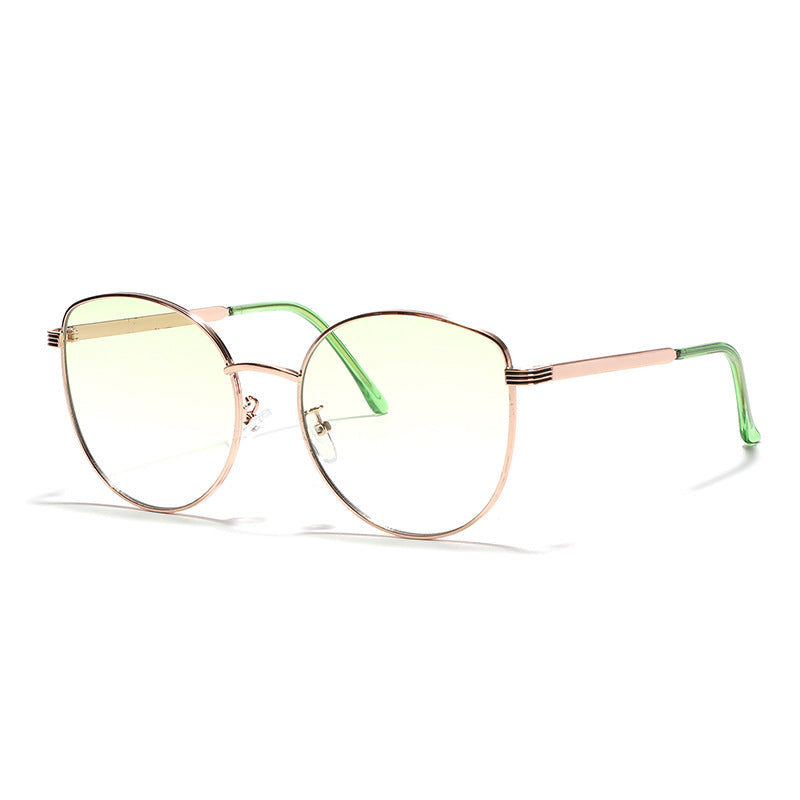 Damen geometrische Sonnenbrille mit schmalem Metallrahmen Brehn
