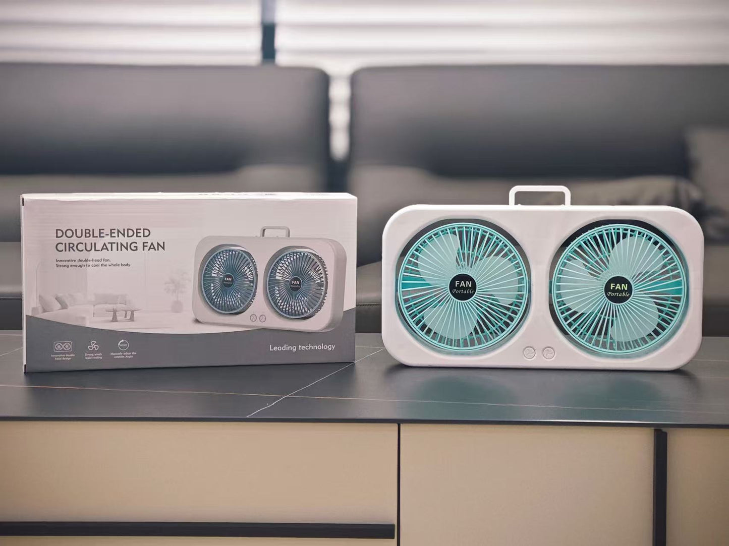 Unisex Doppelturbinen Tischventilator Brehn