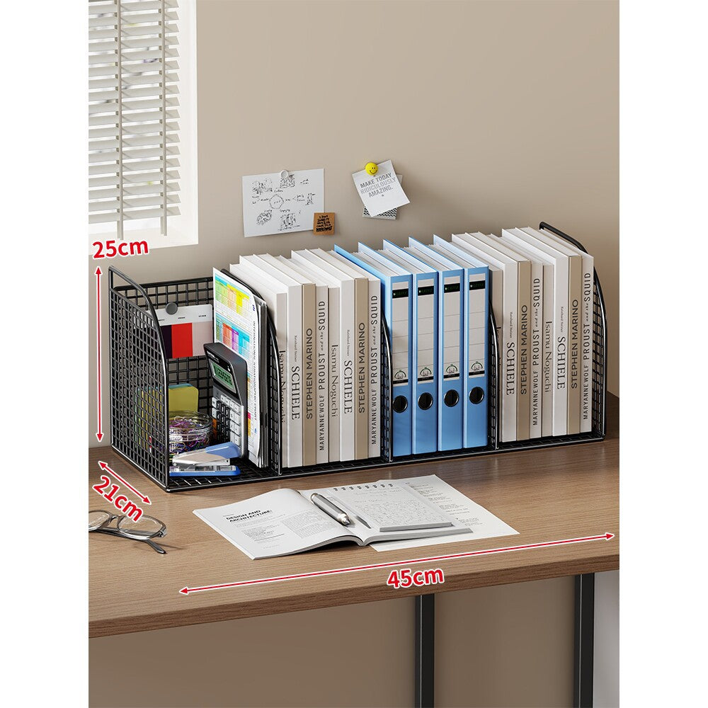 Mesh Desktop Multi-Compartment Datei- und Schreibwarenorganisator mit Stiftbecher