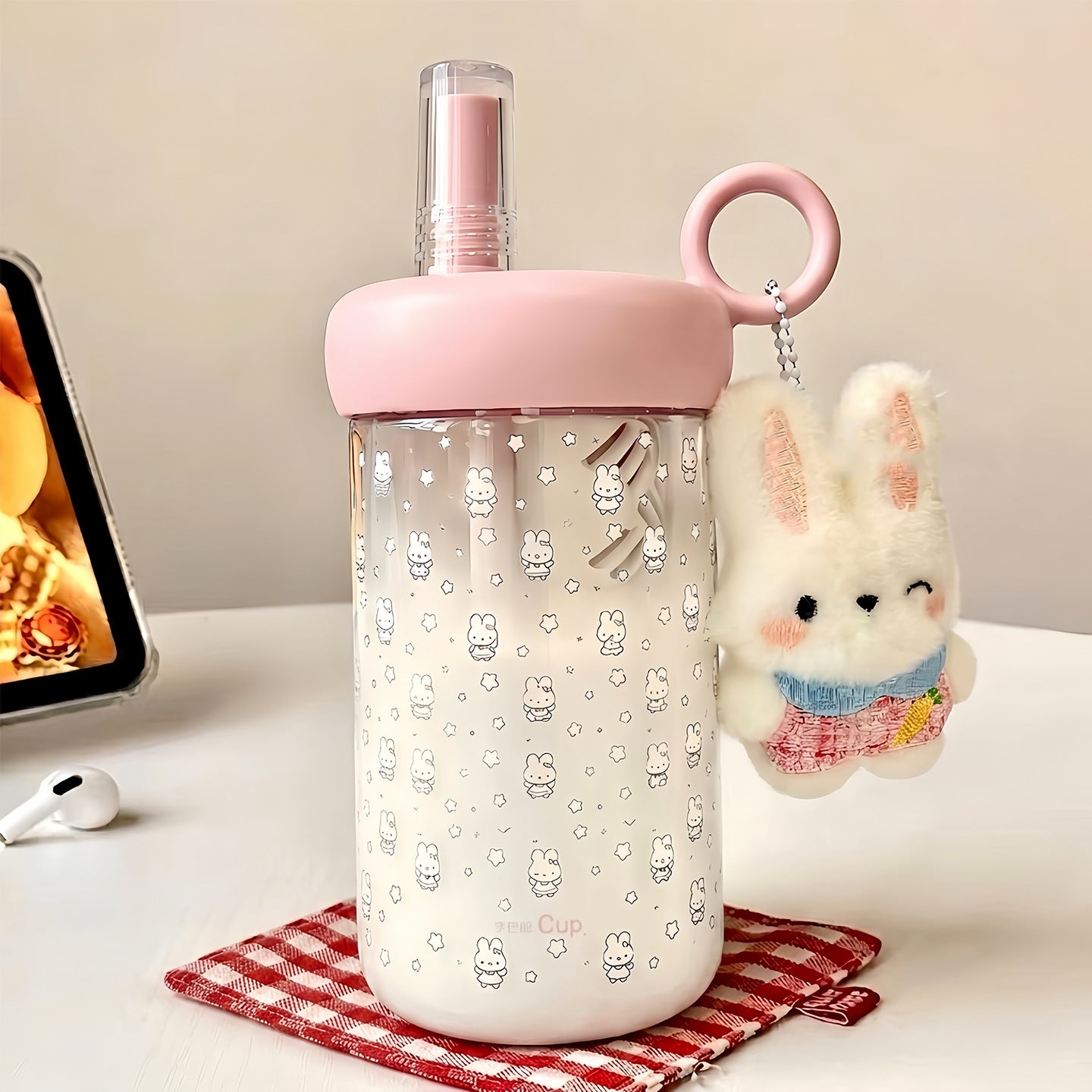 Damen Trinkflasche mit integriertem Fruchteinsatz und Silikondeckel Brehn