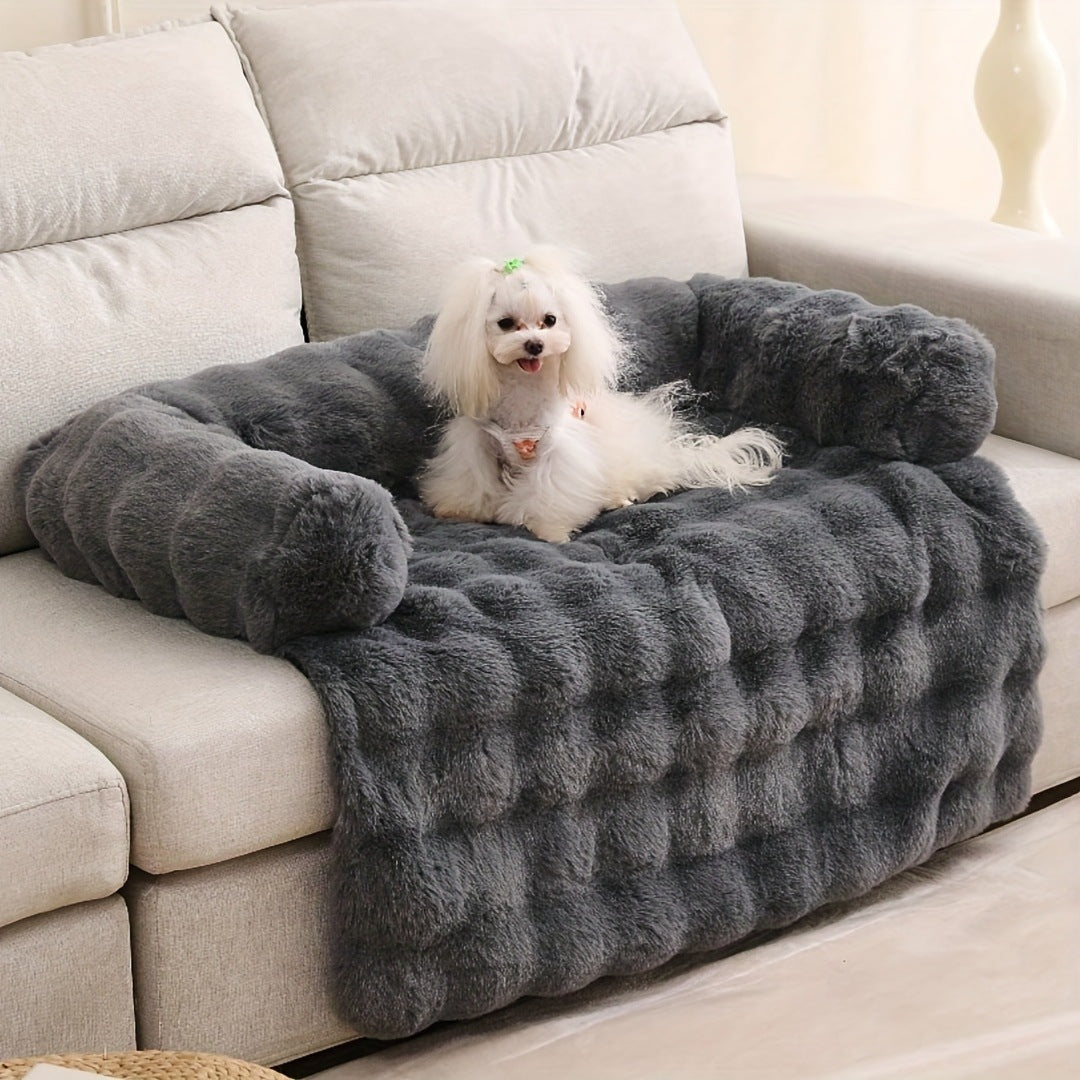 Luxuriöse fuzzy Haustier Couch Werfdecke Hundebett