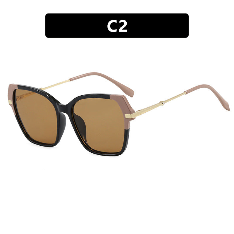 Damen quadratische Sonnenbrille mit elegantem Metallrahmen und schützendem UV-Filter Brehn