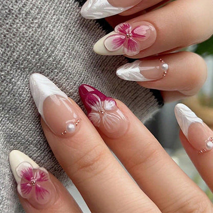 Blumen Design Stiletto Press-On Nägel Brehn