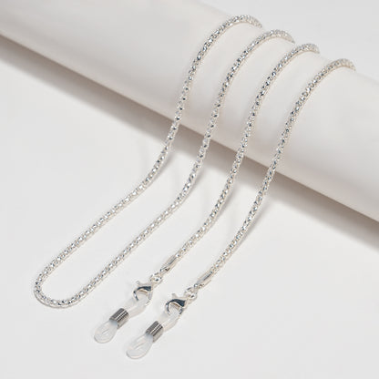 Elegante versilberte Brillen Kette Brehn