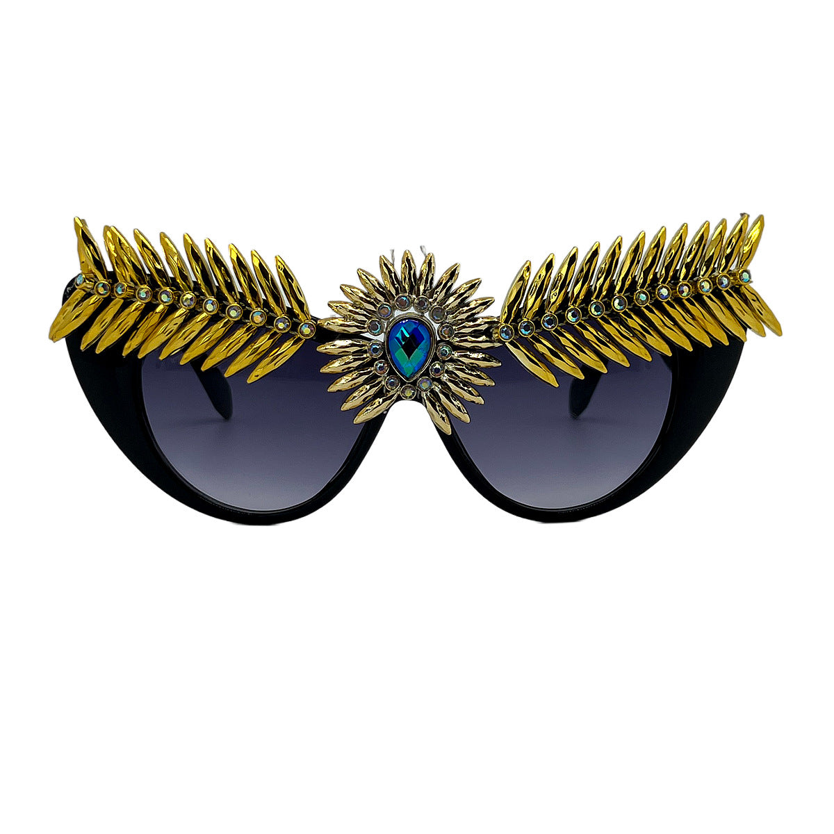 Damen extravagante statement Sonnenbrille mit einzigartigem Schmuckrahmen Brehn
