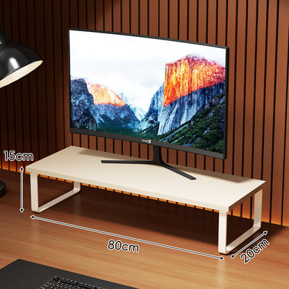 Erhöhter Holzoberfläche Metall Monitorständer mit Unterlage-Regal