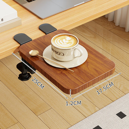 Clip-On Bambus Klappbecher und Snack-Seiten Tisch mit verstellbarem Drehklemme