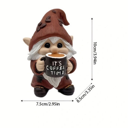 Dekorative Kaffeetrinkende Weihnachtsfigur Brehn