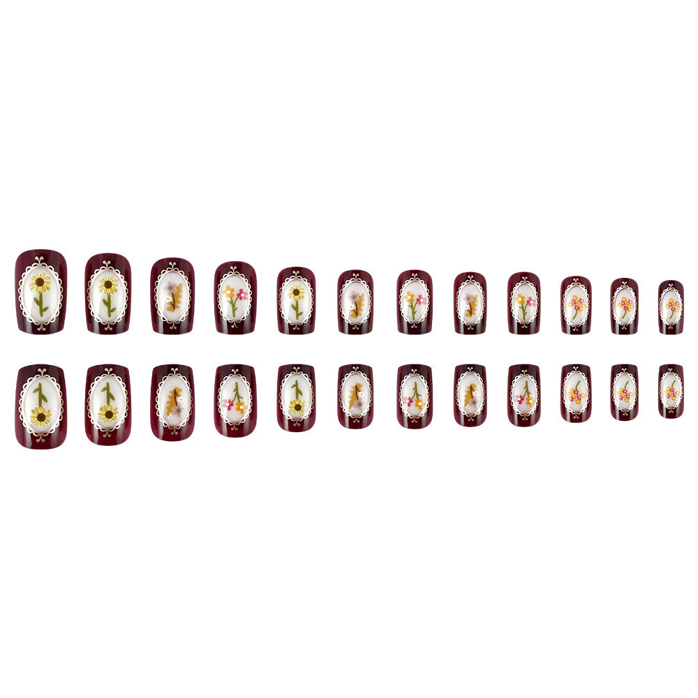 Blumen Art Gel Nagel Set Brehn