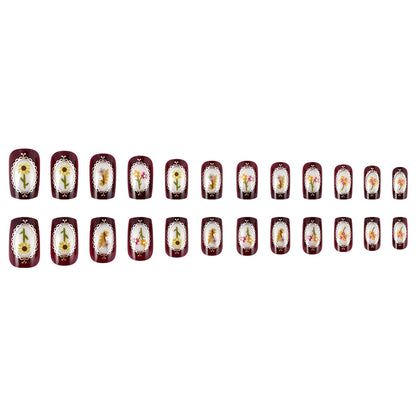 Blumen Art Gel Nagel Set Brehn
