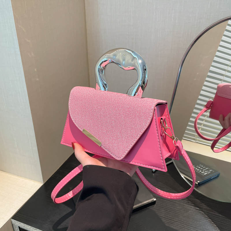Stylische geometrische strukturierte Handtasche Brehn