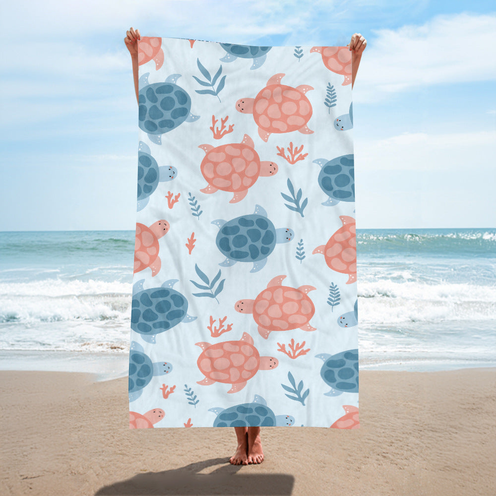 Strandtuch mit kreativem Schildkröten-Motiv Brehn
