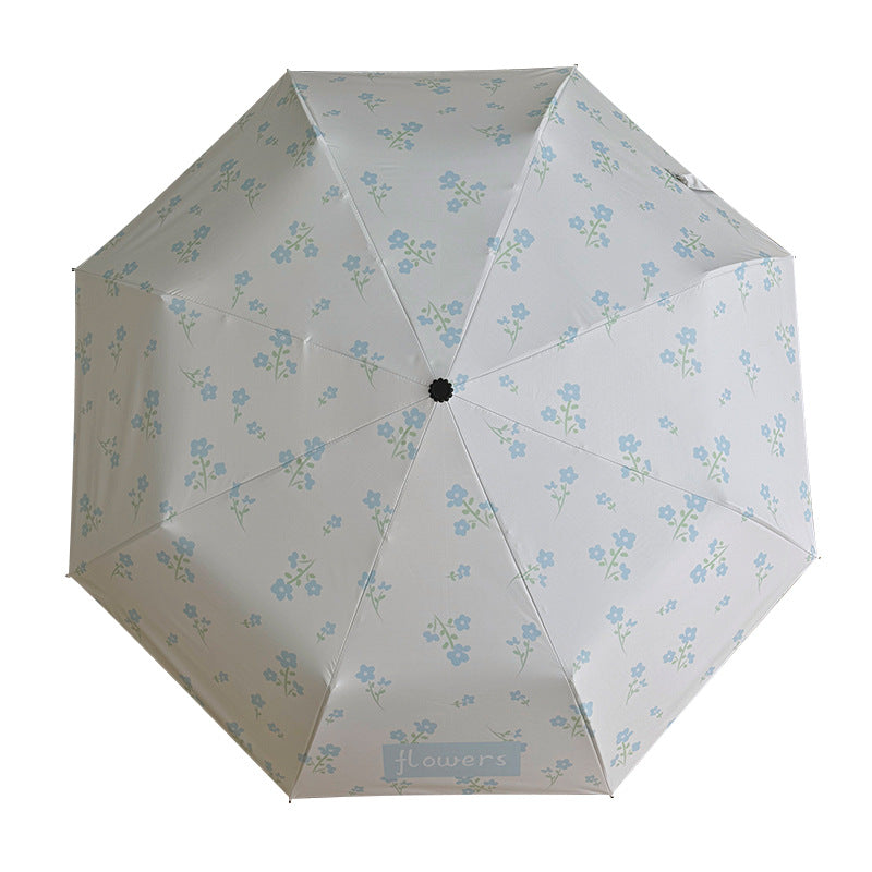 Damen Faltender Regenschirm mit stilvollem Blumendesign Brehn