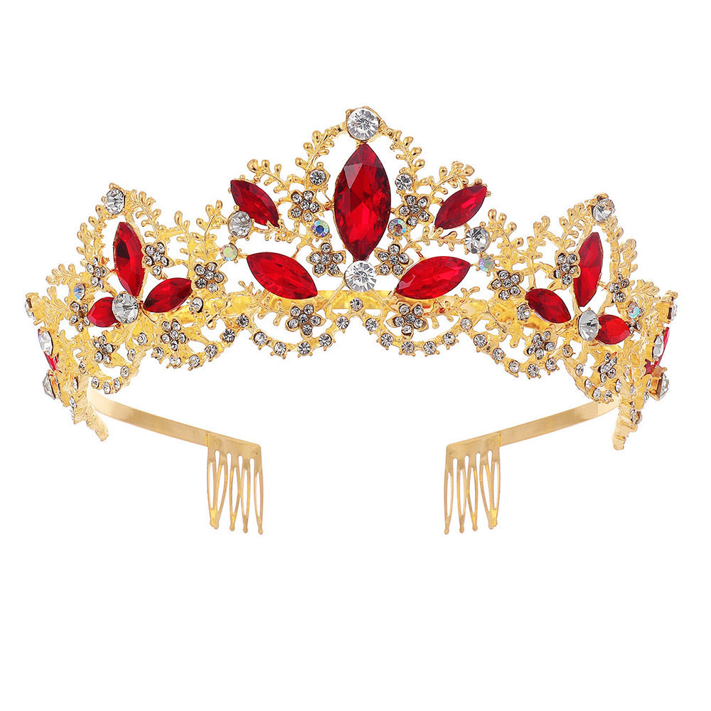 Damen Glamouröse Tiara mit funkelnden Kristallverzierungen Brehn