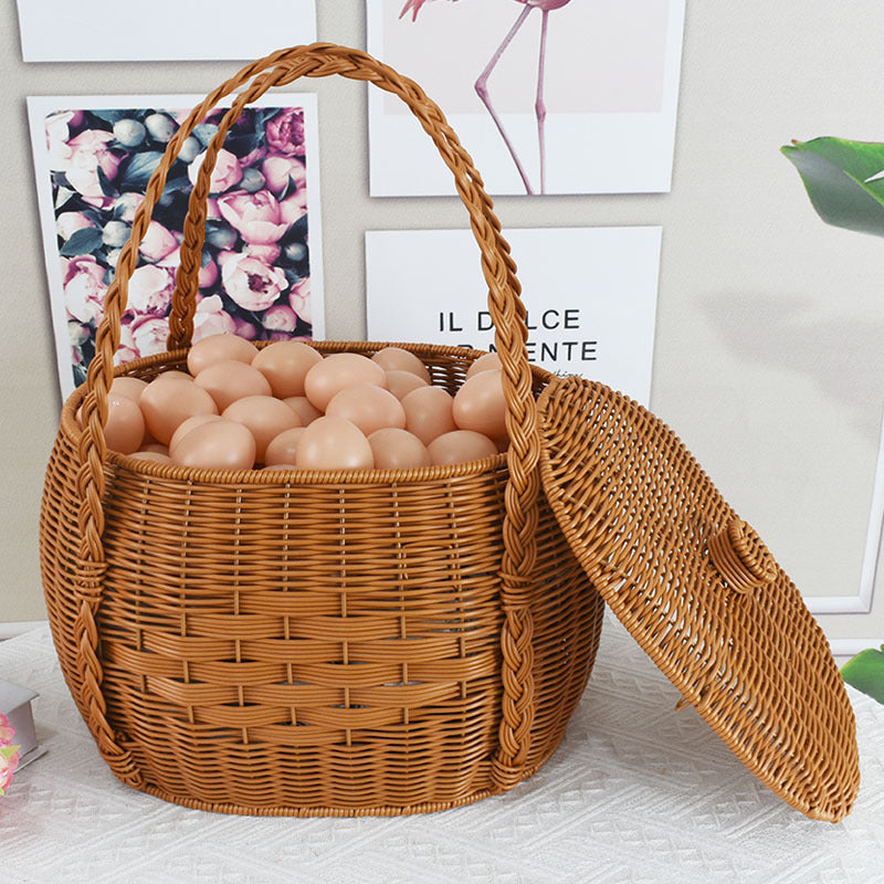 Handgefertigter Rattan Aufbewahrungskorb Brehn