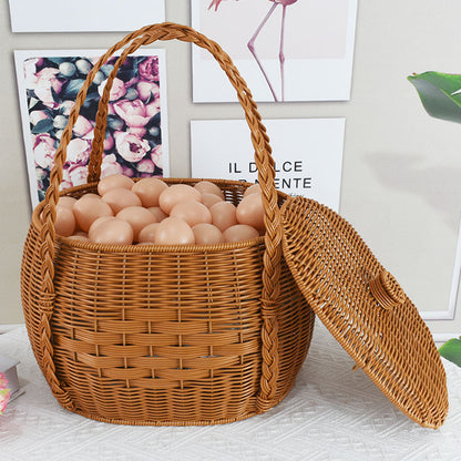 Handgefertigter Rattan Aufbewahrungskorb Brehn