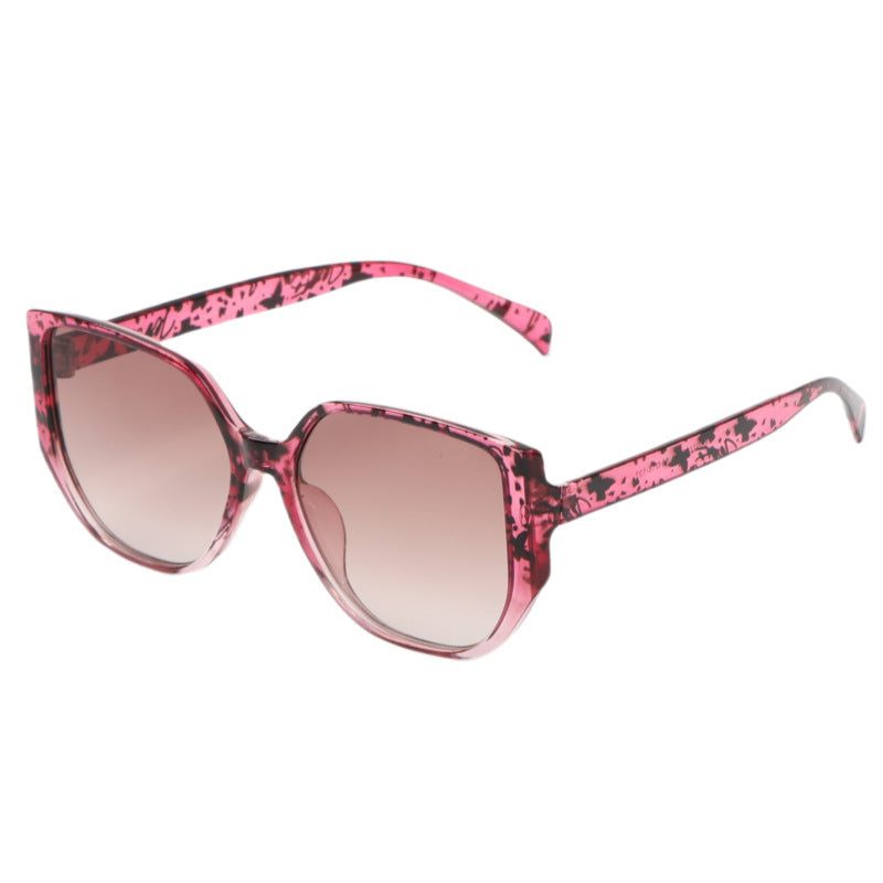 Damen modische oversized Sonnenbrille mit animalischem Muster Brehn