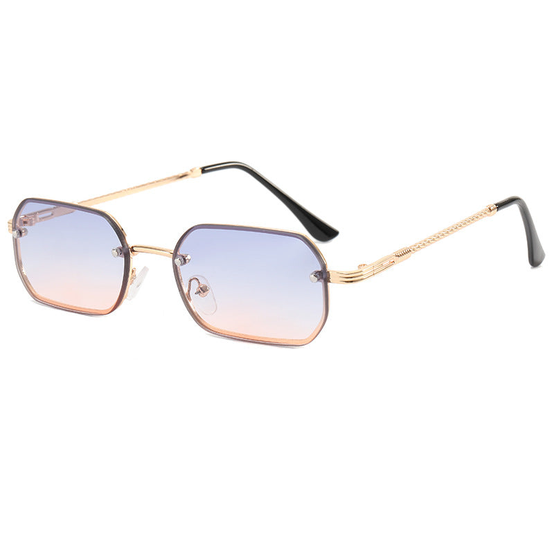 Damen modische Achtkant-Sonnenbrille mit luxuriösen Metallrahmen Brehn