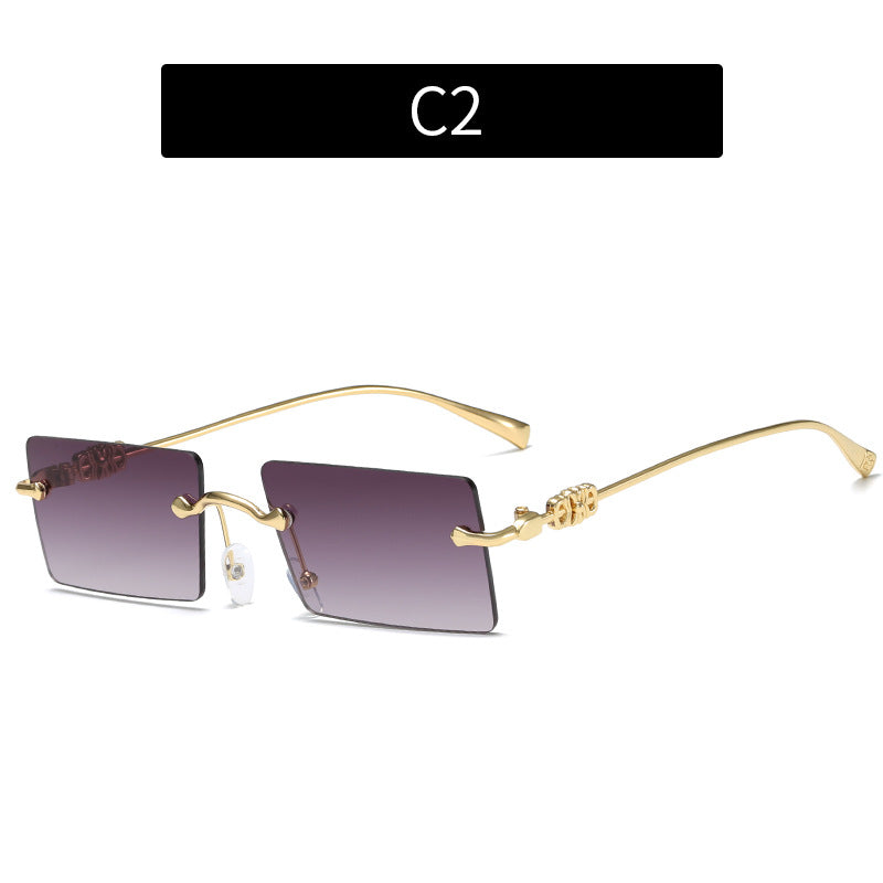 Stylische moderne rechteckige Sonnenbrille