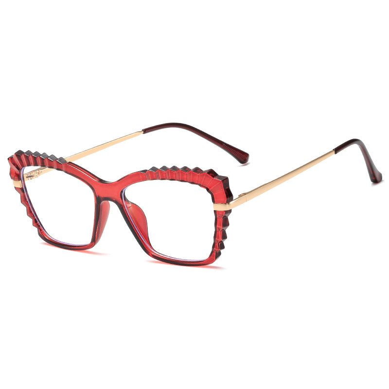 Damen oversized Brille mit einzigartigem Wellenranddesign Brehn