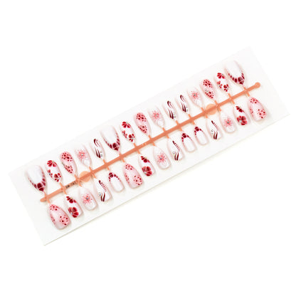 Künstlerisches floral verziertes Press-On Nagelset Brehn 1790636347