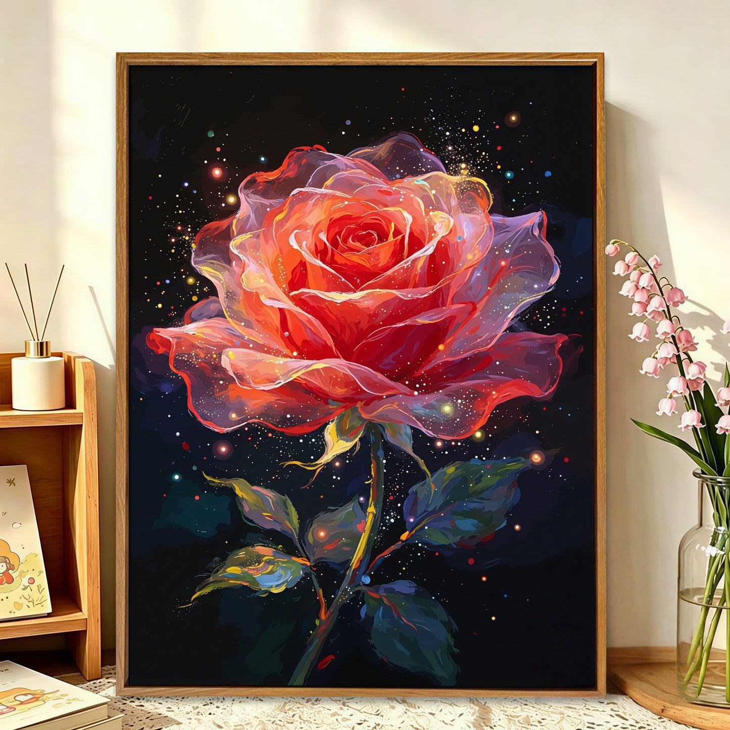 Florale Galaxie Leinwandkunst Brehn