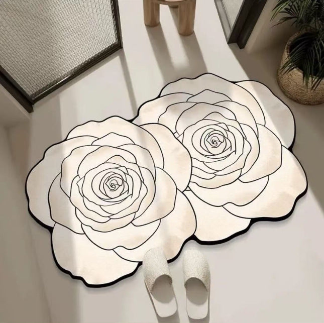 Floral Design Badezimmerteppich Brehn